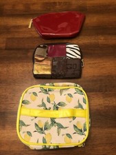 Three Makeup Bags Estee Lauder Lemon Fabric on One