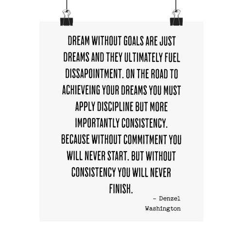 Without Consistency, Inspirational Quote, Office Wall Art, Motivational Poster - Picture 6 of 22