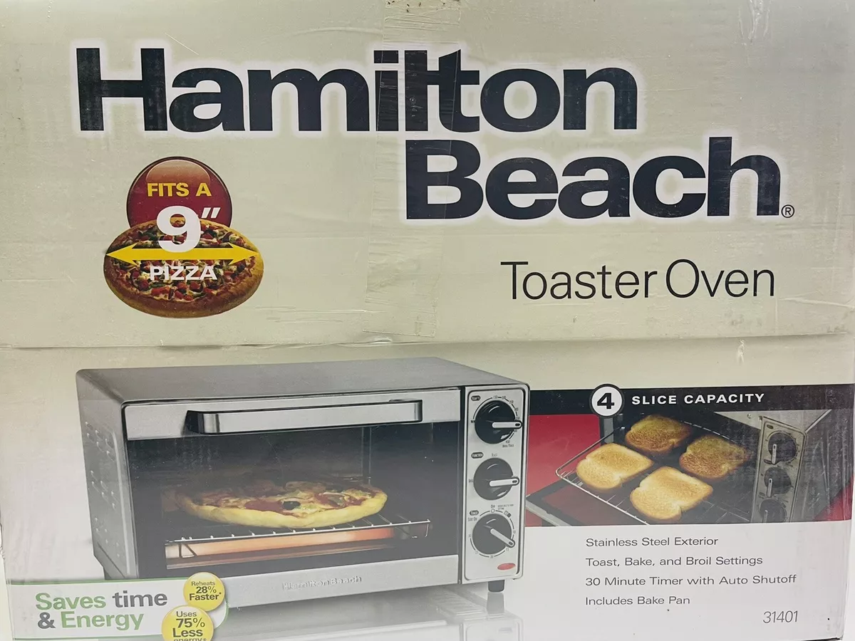 Hamilton Beach - 4-Slice Toaster Oven - Stainless Steel