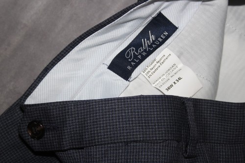 RALPH LAUREN Men's 36 X 34 Poly-Rayon-Elastane Check Dress Pants - Picture 6 of 7