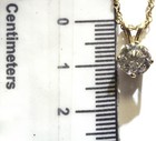 GIA certified 1.23ct round diamond  I1 J 14k yellow gold solitaire pendant 0.9g — photo 7