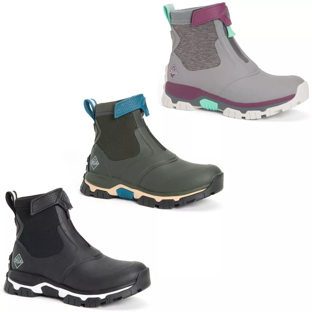 Muck boots top with zipper