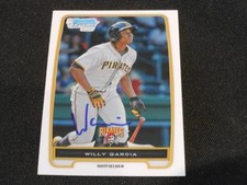 Pirates Willy Garcia Signed 2012 Bowman Chrome Autograph Card #BCP168  113