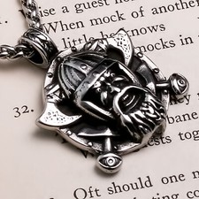 Viking Warrior Axes Stainless Steel Pendant Necklace