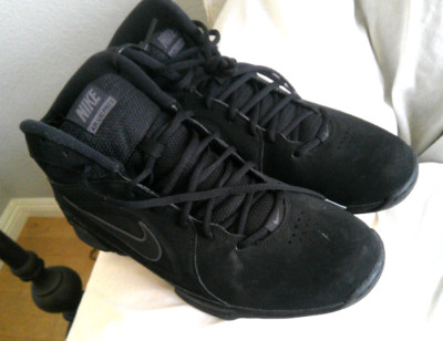 NIKE AIR VISI PRO3 MENS BLACK MID TOP SNEAKERS/ SHOES, SIZE 12M