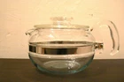 Pyrex Flameware Teapot & Lid Set Vintage 6 Cup Clear Glass MCM Glassware 8446 B