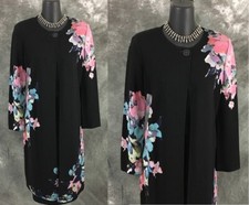 BEAUTIFUL St John jacket knit black pink blue multi suit blazer Size 2