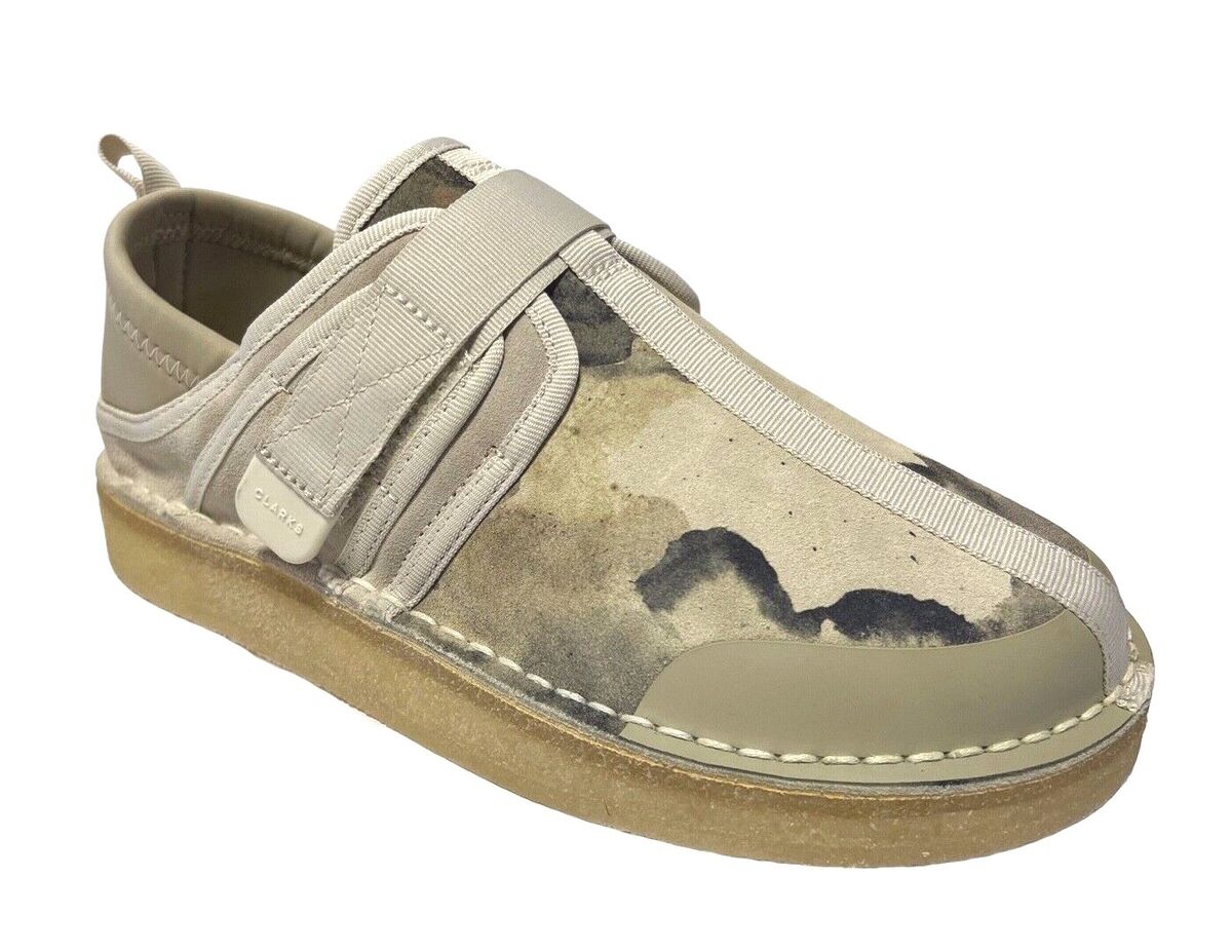 Clarks Trek Taiyo Mens Off White Camoflage Suede Casual Clarks Trek Taiyo Mens Off White Camoflage Suede Casual