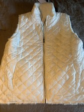Fever M Meduim Reviersible Fur Vest White