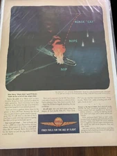 Vintage 1944 Shell Navy Black Cats Operations WW II ad