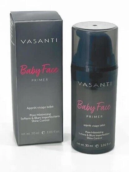 Vasanti Baby Face Primer (1.01 fl oz., 30ml) Pore Minimizing, Shine Control NIB