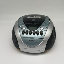 Audiovox Boombox Portable CD Cassette Radio Combo CDP1386 Silver NO CD READ 
