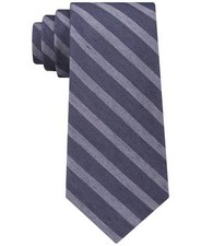  125 Calvin Klein Men'S Blue Stripe Skinny Slim Dress Silk Neck Tie Necktie 58x3