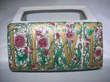 LOVE Design Jewlery Box Trinket Dish Ceramic Decor NOT FOR FOOD Made in China