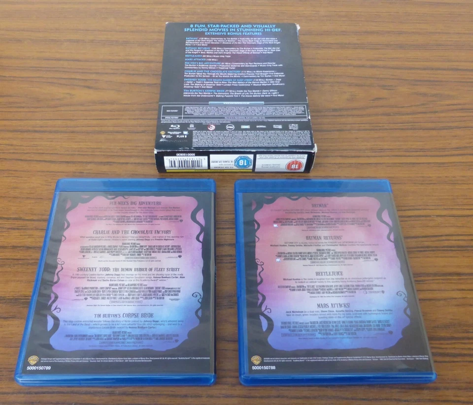 The Tim Burton Collection BLU-RAY (2012) 8 Disc Box Set Beetlejuice Batman etc - Image 2 of 4