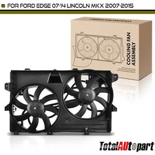Radiator AC Condenser Cooling Fan Assembly for Ford Edge Lincoln MKX 3.5L 3.7L