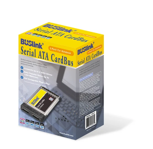 Brand New BUSlink 2 Port Serial ATA SATA Cardbus Card