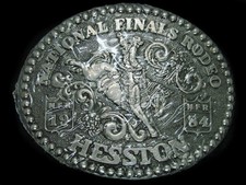 UB07104 NOS NFR  1984 NATIONAL FINALS RODEO  HESSTON COLLECTOR BELT BUCKLE