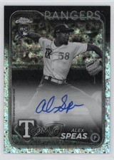 2024 Chrome Rookie Black & White Mini-Diamond Refractor Alex Speas Auto 1f7m