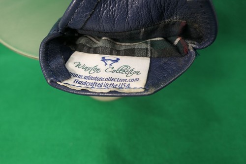 Copricapo ibrido Country Club Of Charleston Collezione Winston in pelle blu - Foto 4 di 4
