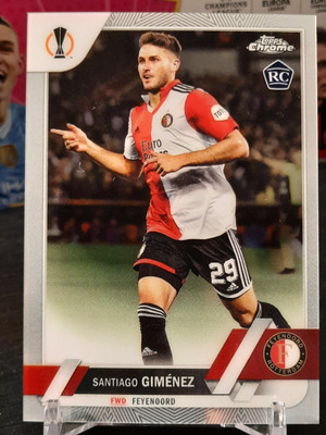 Santiago Gimenez 2023 Topps Chrome RC #153 Feyenord Rotterdam