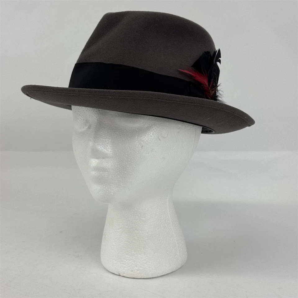 Sombrero Fedora de Lana Stetson Frederick Gris Cariboul Para Hombre Talla 7 1/2 Foto 2 de 4