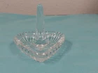 Vintage Waterford Cystal 3" Heart Shaped Ring Holder Acid Etch Gothic Mark VGUC