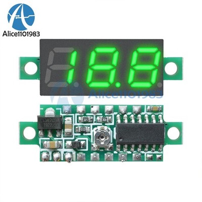 0.28'' 3-Wire Green LED DC 0-100V Voltmeter Digital Display Voltage Panel Meter *