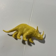 Canary Yellow Styracosaurus Nabisco MPC Dinosaur Cereal Premium Vtg Plastic