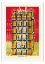 Harry Houdini - Water Torture Cell - Vintage Magic Poster c.1916