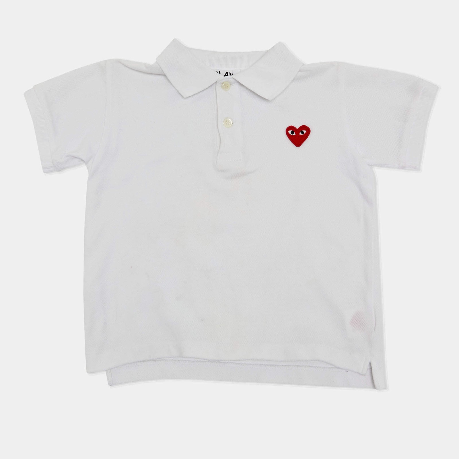 Play Comme des Garcon Kids White Cotton Polo TShirt 4Yrs