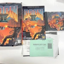 DOOM II CD ROM Game id Software GT Interactive Software Original Box Manual Disc