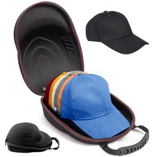 Hard Hat Case for Baseball CapsHat Carrier Travel Case with One Black Basebal...