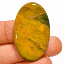 100 Natural Seam Agate Oval Shape Cabochon Gemstone 40 Ct. 38X23X5 mm A-37239