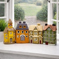 Dekorative XXL Teelichthäuser Deko Haus 4 Varianten Keramik Clayre & Eef