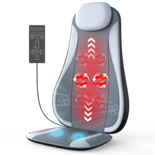 Comrelax Shiatsu Back Massager Heat Cooling Kneading Rolling Vibration Chair