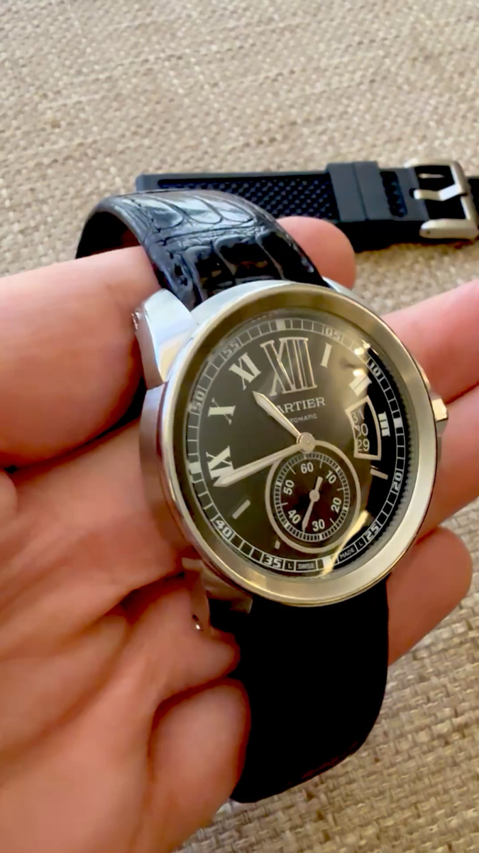 Miページ☆Cartier 腕時計 カルティエ Cartier 機械式メンズWATCH耐久性牛革 革ベルト人気42mm