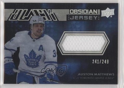 2021-22 SPx UD Black Obsidian Jersey 241/249 Auston Matthews #OJ-AM 0a9j