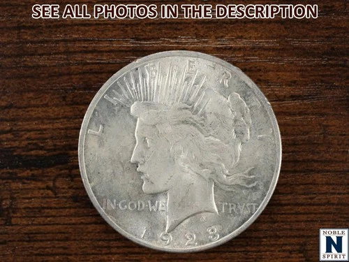 NobleSpirit (CS) Nice Luster 1923 Silver Peace Dollar AU / BU Slider