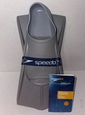 Speedo Unisex-Adult Swim Training Fins Rubber Grey Size L 8-9
