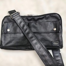 PORTER Freestyle Shoulder Bag Black Crossbody Zip Yoshida Kaban Japan Men Women