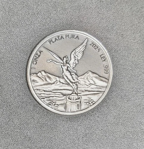 2025 Mexico Libertad Tribute 2018 Mexico 1 oz .999 Silver Libertad Antiqued Fin.