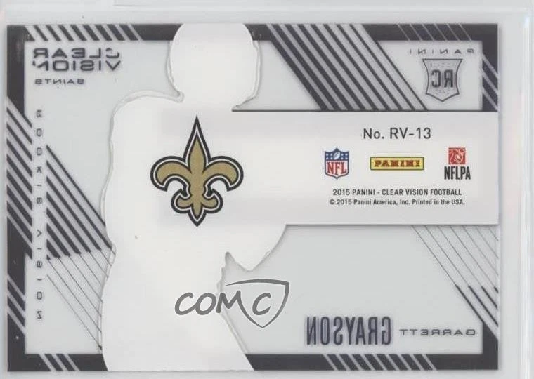 2015 Panini Clear Vision Rookie Vision Blue /99 Garrett Grayson #RV-13 RC - Image 2 of 2