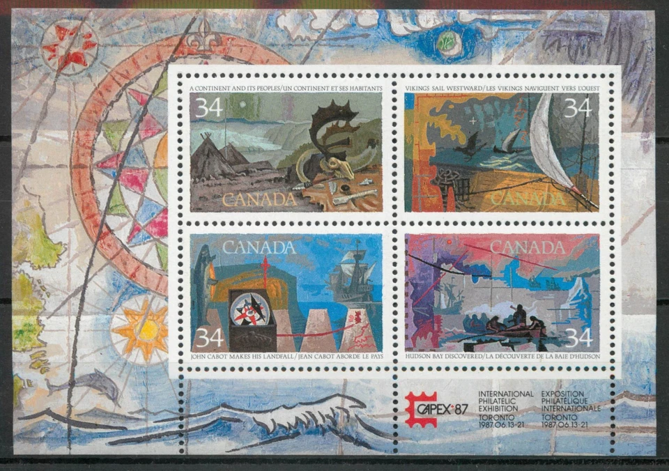 Canada 1986 Exploration of: Discoverers sheet SG MS 1212 MNH mint *COMBINED POST - Image 1 of 1