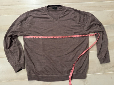 Marshall Fields brown  v neck merino wool  sweater size M men's