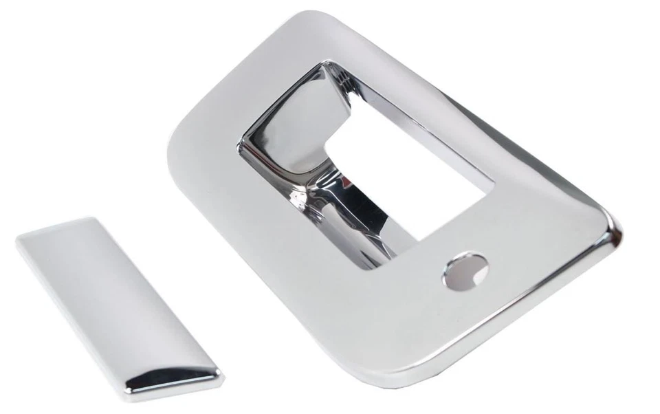 Cubierta de manija de puerta trasera cromada para Chevy Silverado/GMC Sierra 2007-2013 con ojo de cerradura Foto 3 de 4