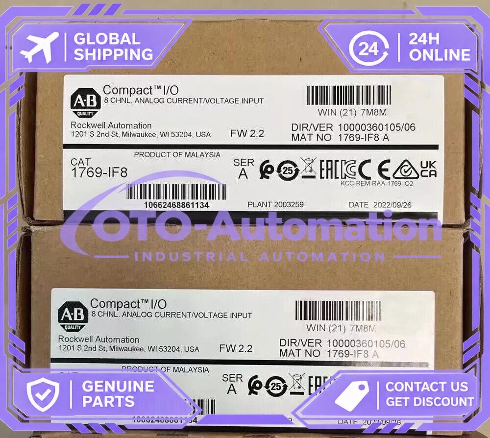 1769-IF8 New Sealed AB 1769-IF8 CompactLogix 8Pt Analog Input Module US Free Tax