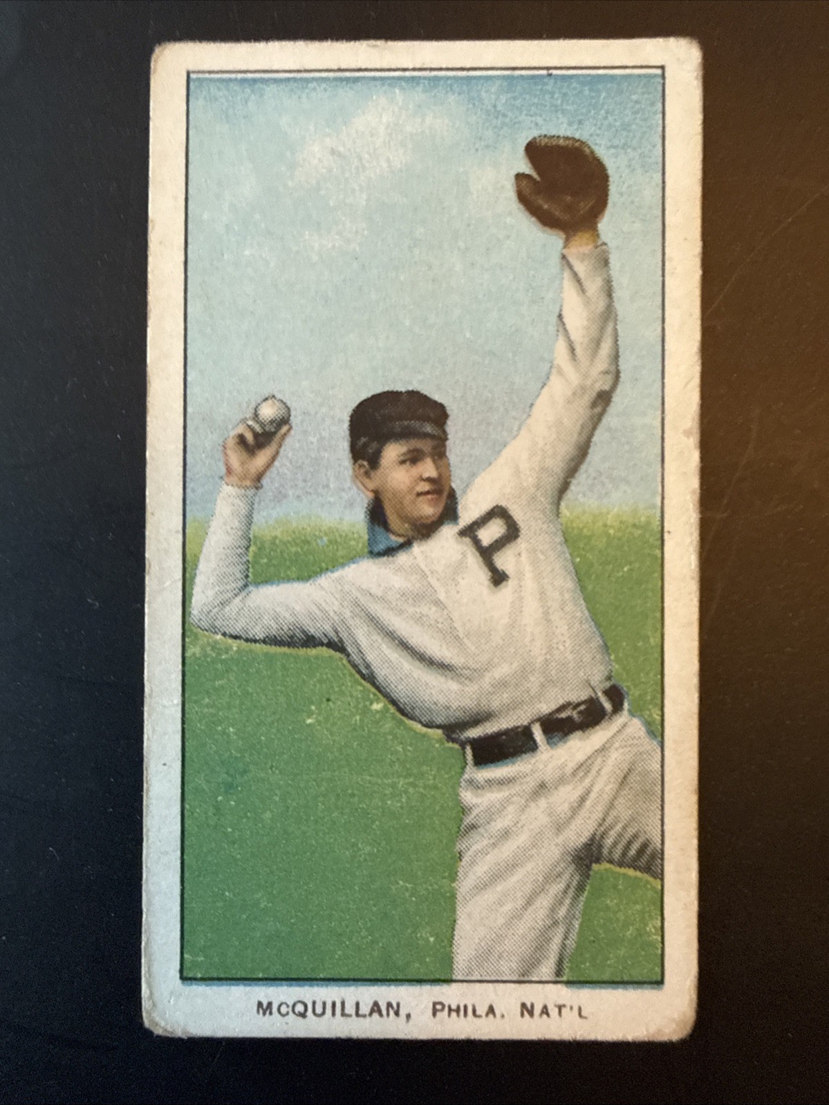 1909-11 T206 - George McQuillan 150 Back Ball in Hand (RC)