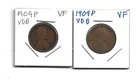 `1909P VDB CENTS BOTH VF TWO FOR WHAT OTHERS ARE ASKING FOR ONE