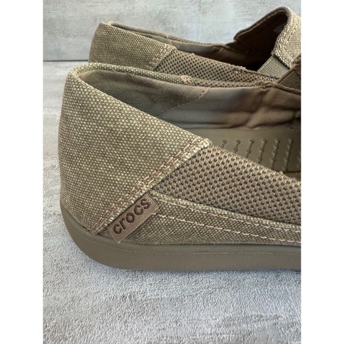 Crocs Para Hombres Mocasines Sin Cordones Informales Lona Zapatos Cómodos Talla 8 - Imagen 2 de 8